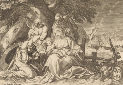 Szent Katalin eljegyzése. alkotó: Nicolas Perrey