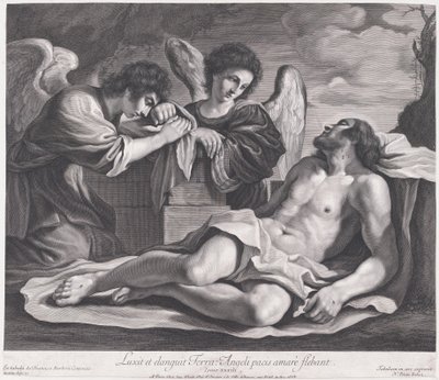A halott Krisztus felett gyászoló angyalok, kb. 1690-1720., kb. 1690-1720. alkotó: Nicolas Pitau