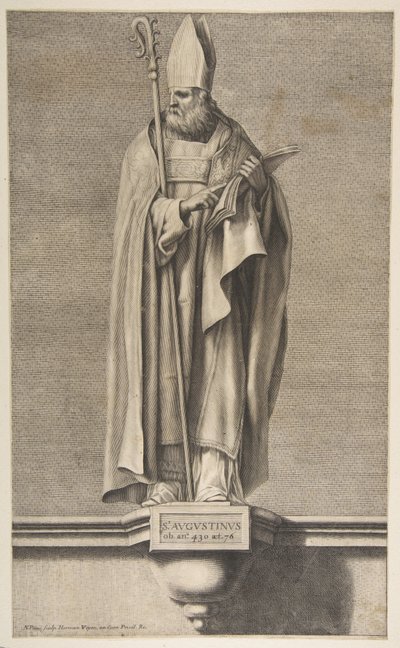 Szent Ágoston.n.d. alkotó: Nicolas Pitau