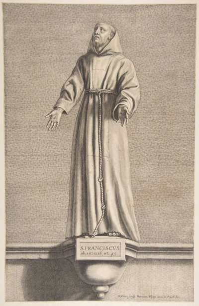 Szent Ferenc.n.d. alkotó: Nicolas Pitau