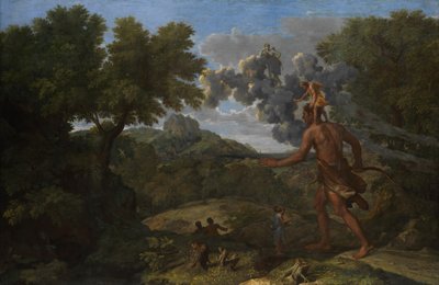 Vak Orion keresi a felkelő napot, 1658. alkotó: Nicolas Poussin