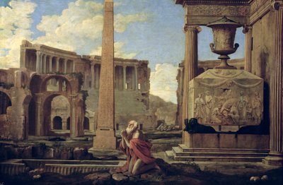 Remete a romok között alkotó: Nicolas Poussin