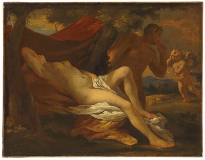 Jupiter és Antiope alkotó: Nicolas Poussin