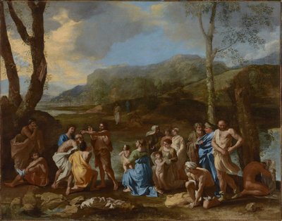 Szent János keresztel a Jordán folyóban alkotó: Nicolas Poussin