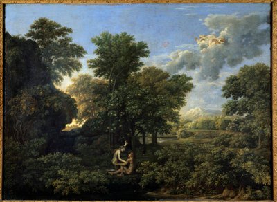 Tavasz vagy földi paradicsom. Nicolas Poussin festménye alkotó: Nicolas Poussin