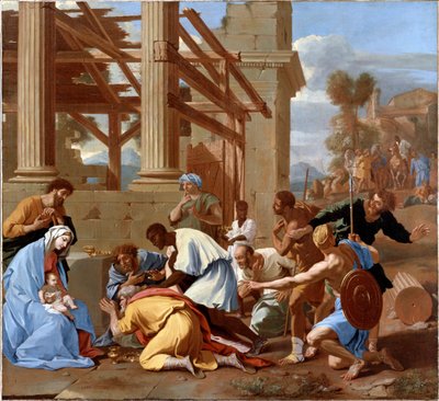 A mágusok imádása alkotó: Nicolas Poussin