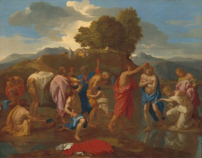 Krisztus keresztsége alkotó: Nicolas Poussin