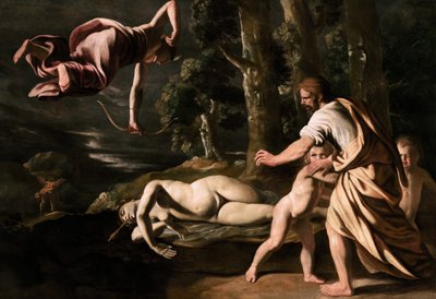 Chione halála, c. 1622. alkotó: Nicolas Poussin