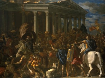 A Jeruzsálemi templom pusztulása és zsákolása alkotó: Nicolas Poussin