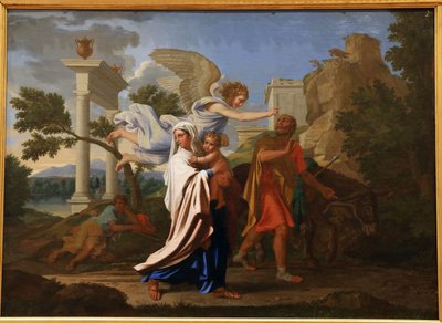 Repülés Egyiptomba, 1657 alkotó: Nicolas Poussin
