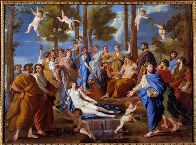 A Parnasszus. A múzsák Calliope alkotó: Nicolas Poussin