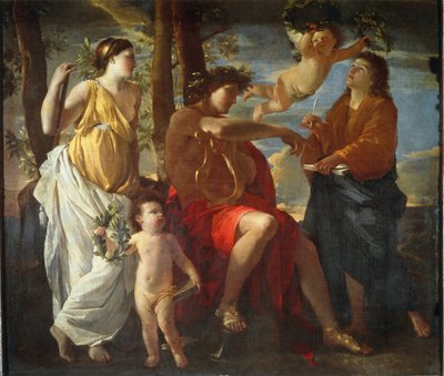 A költő ihlete - olaj, vászon alkotó: Nicolas Poussin