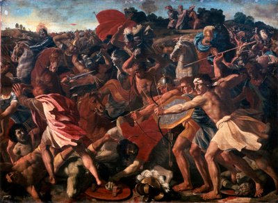 Józsué győzelme az amálekiták felett, 1625-1626. alkotó: Nicolas Poussin