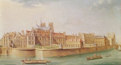 Házak a párizsi Notre-Dame kolostorban alkotó: Nicolas Raguenet