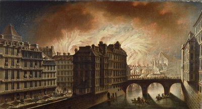 A tűz a Hotel-Dieu-ban 1772-ben, 1772 körül (olaj, vászon) alkotó: Nicolas Raguenet