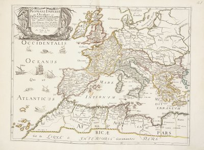 A Római Birodalom térképe, 1675-76 körül alkotó: Nicolas Sanson DAbbeville