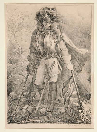 Francia Cuirassier zászlót hordozó alkotó: Nicolas Toussaint Charlet