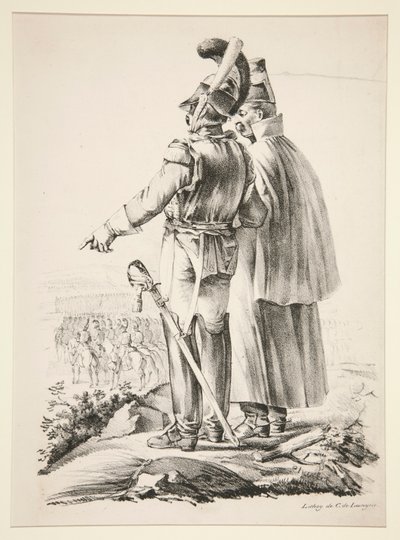 Két Cuirassier gyalog alkotó: Nicolas Toussaint Charlet