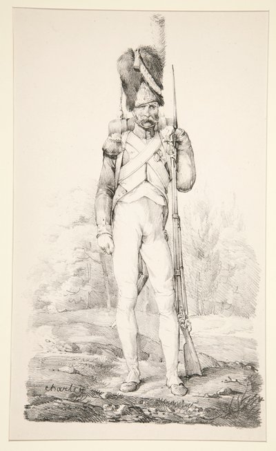 A Régi Gárda lábgránátosa, a La Vieille Armee Francaise sorozatból alkotó: Nicolas Toussaint Charlet