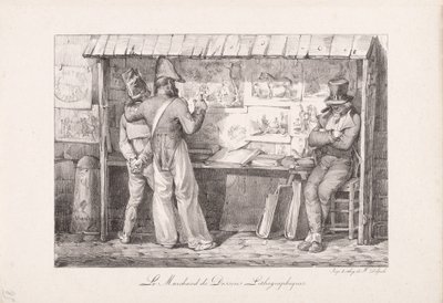 A litográfia eladó alkotó: Nicolas Toussaint Charlet