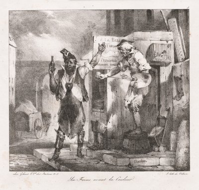 Charlet litográfiai vázlatai: Forma a szín előtt, 1823. alkotó: Nicolas Toussaint Charlet
