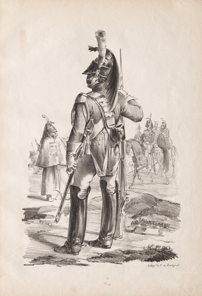 Katonai viseletek: A Királyi Gárda gránátosa, 1814-18. alkotó: Nicolas Toussaint Charlet