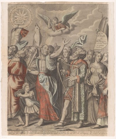 Krisztus diadalmenete az Ó- és Újszövetség figuráival (második rész) Jézus Krisztus diadala (cím a tárgyon) alkotó: Nicolas de Larmessin (I)