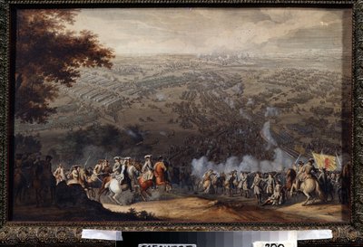 A poltavai csata 1709. június 27-én. Az ütközetben XII. Károly svéd király svéd hadserege állt szemben Nagy Péter orosz cár seregével a Nagy Északi Háború (1700-1721) során. Nico festménye alkotó: Nicolas de Larmessin