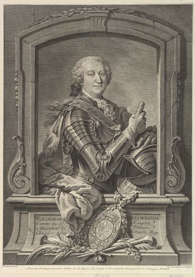 Maréchal de Lowendal portréja, 18. század. alkotó: Nicolas de Larmessin