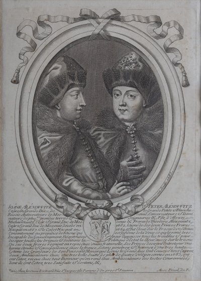 Ivan Alekszejevics és Péter Alekszejevics orosz cárok alkotó: Nicolas de Larmessin