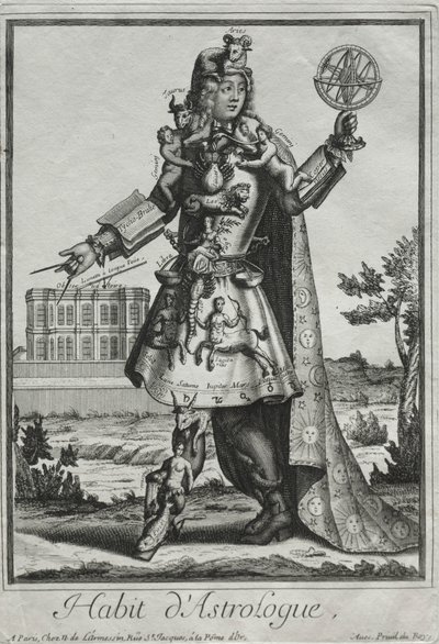Fantasztikus jelmezek: Az asztrológus jelmeze, c. 1690. alkotó: Nicolas de Larmessin II
