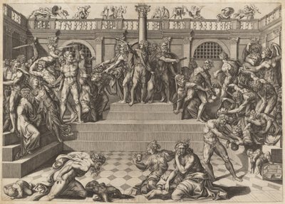 Az ártatlanok mészárlása alkotó: Nicolaus Beatrizet, after Marco Dente, after Baccio Bandinelli