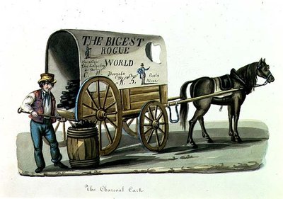 The Coal Cart, 1840-44 körül (akvarell papíron) alkotó: Nicolino Calyo