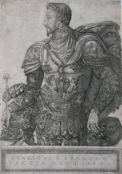 Henrik francia király, 28 évesen, 1547-ben. alkotó: Nicolo della Casa