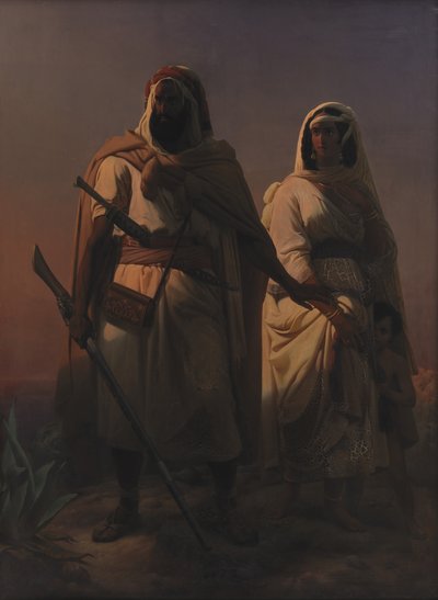 Egy arab család a sivatagban alkotó: Niels Simonsen