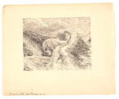 Illusztráció a következőhöz: "The sand rush at Tisvilde" alkotó: Niels Skovgaard