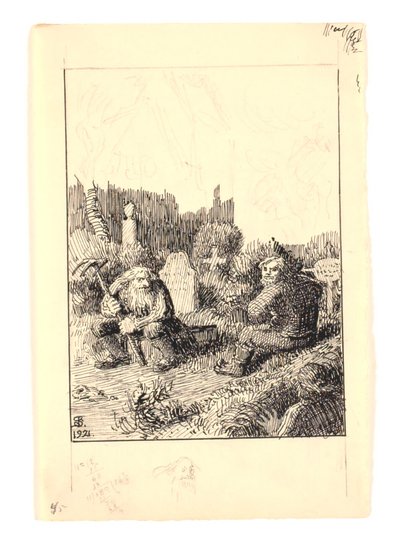 Illusztráció: "A tengerparti figyelmeztetés és a templomkötőfék" alkotó: Niels Skovgaard