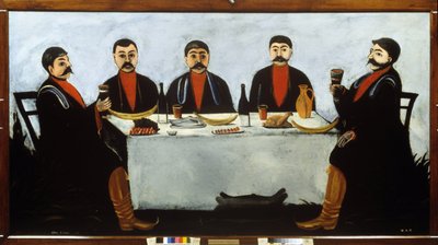 Az öt fejedelem ünnepe. alkotó: Niko Pirosmani