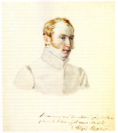 Andrei von Rosen dekabrista báró portréja 1799-1884, 1832 alkotó: Nikolai Alexandrovich Bestuzhev