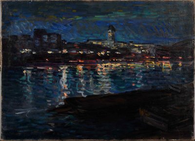 A Szajna éjjel, c. 1905. alkotó: Nikolai Alexandrovich Tarkhov