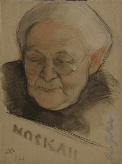 Clara Zetkin portréja 1857-1933, 1921 alkotó: Nikolai Andreevich Andreev