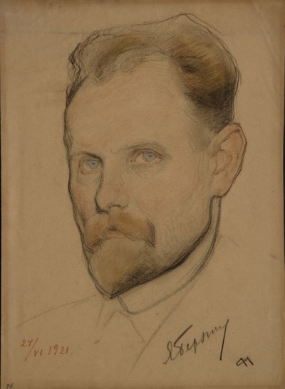 Jan Berzin portréja 1889-1938, 1921 alkotó: Nikolai Andreevich Andreev