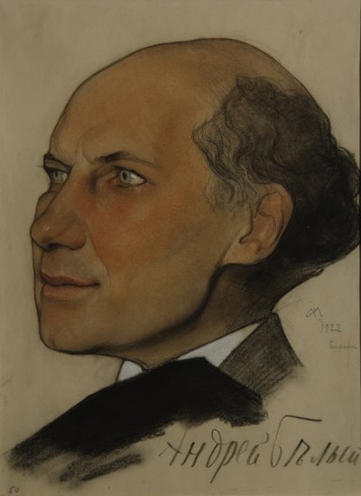 Andrei Bely költő portréja 1880-1934, 1922 alkotó: Nikolai Andreevich Andreev