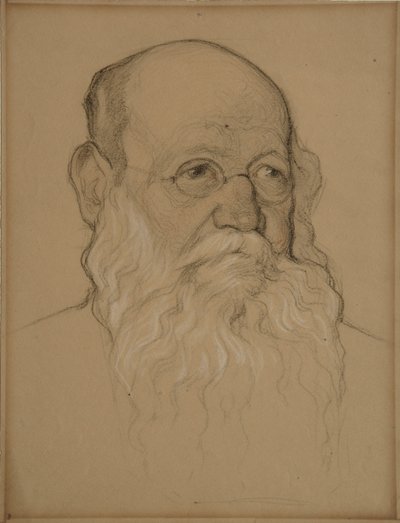 Pjotr A. Kropotkin forradalmár gróf portréja 1842-1921, 1920-1921 alkotó: Nikolai Andreevich Andreev