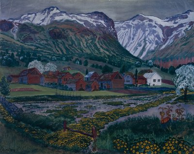 Buttercup Night (olaj, vászon) alkotó: Nikolai Astrup