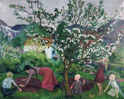 A kertben, 1914-1915 (olaj, vászon) alkotó: Nikolai Astrup