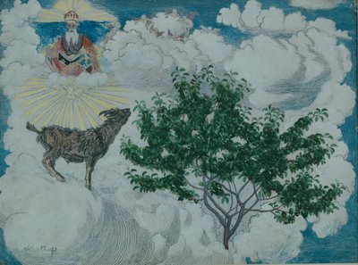 A kecske, amely a mennybe jött (olaj, vászon) alkotó: Nikolai Astrup