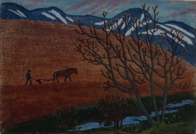 A Plowman (olaj, vászon) alkotó: Nikolai Astrup