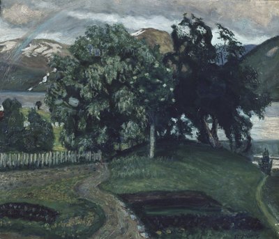 A plébánia kertje, 1911 előtt (festmény) alkotó: Nikolai Astrup