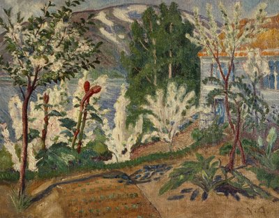 Fehér virágzás a Jølster víznél alkotó: Nikolai Astrup